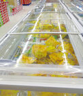 Tủ đông siêu thị hải sản -20 ° C - 18 ° C với cửa kính trượt