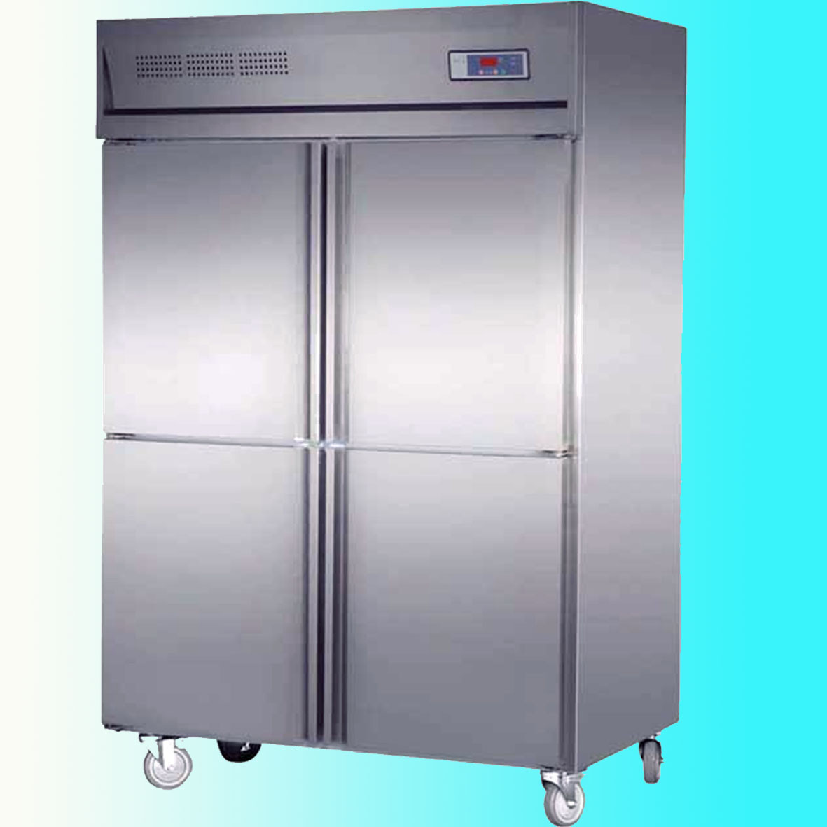 0°C - 10°C Tủ đông thẳng đứng thương mại Thiết bị làm lạnh Tủ lạnh thép không gỉ