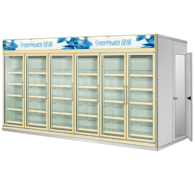 Tủ lạnh nhiều tầng cửa kính lạnh Tủ lạnh dày 50mm cho nhà bếp