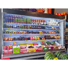 Thị trường siêu thị thẳng đứng Showcase sữa hiển thị Multi Deck mở máy lạnh