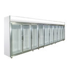 Tủ lạnh hiển thị cửa kính dọc với tủ lạnh hiển thị năng động / làm lạnh thịt