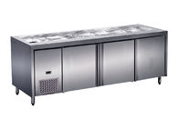 Tủ lạnh Undercount bạc 0 ° C - 10 ° C Đầu với khay / nắp