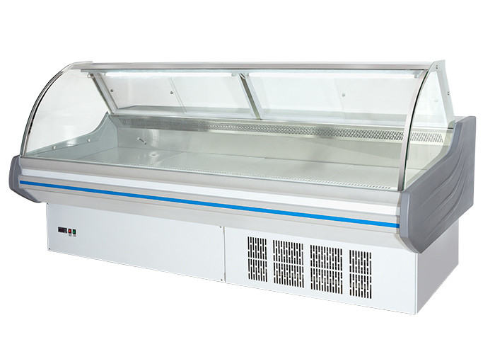Loại kính cong tùy chỉnh Màn hình Deli Tủ lạnh Tủ đông Máy làm lạnh thịt Butchery