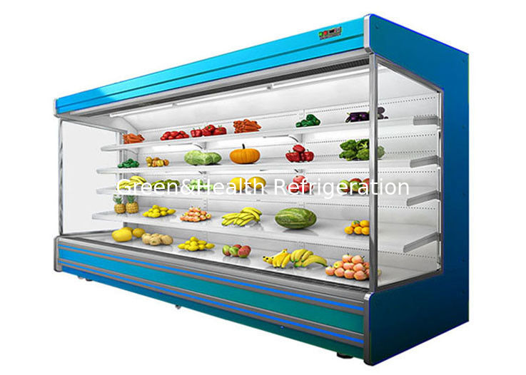 Máy làm lạnh không khí mở rau quả Multideck Juice Fruit Mall Tủ lạnh