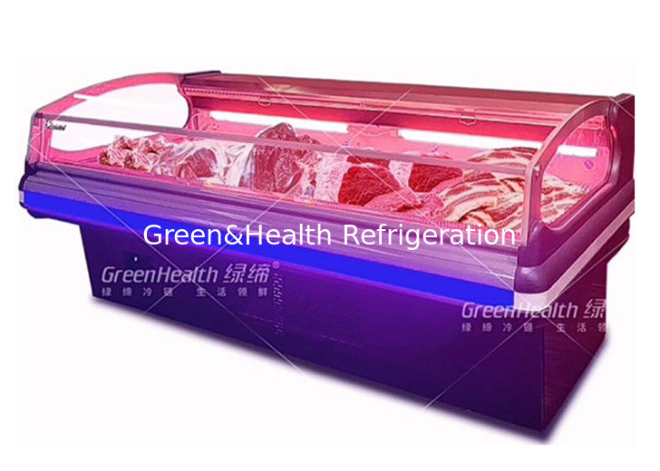 Máy làm mát hiển thị thịt thương mại với đèn LED làm mát động và máy nén Danfoss / Secop cho siêu thị