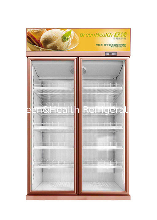 Máy làm lạnh cửa kính 1 2 3 tùy chỉnh để trưng bày Không có sương mù Đồ uống lạnh Tủ lạnh thương mại