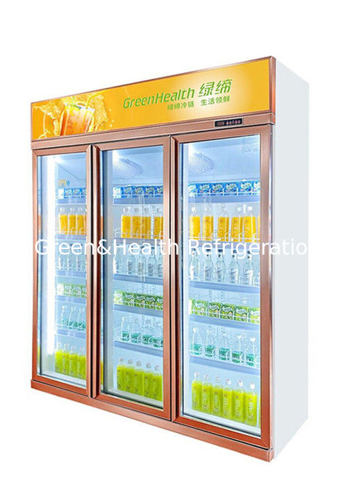 Máy làm lạnh cửa kính 1 2 3 tùy chỉnh để trưng bày Không có sương mù Đồ uống lạnh Tủ lạnh thương mại
