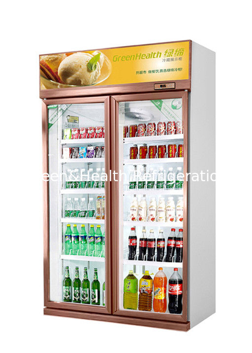 Máy làm lạnh cửa kính 1 2 3 tùy chỉnh để trưng bày Không có sương mù Đồ uống lạnh Tủ lạnh thương mại