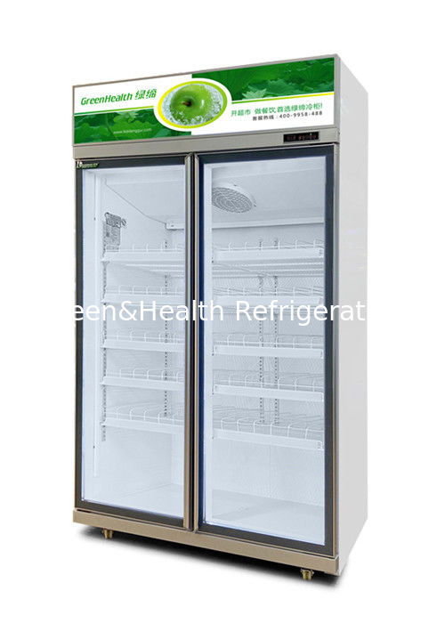 Máy làm mát đồ uống thương mại với cửa kính ba 1050W sức mạnh và 1530L Capacity cho siêu thị