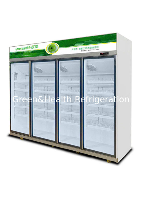 Máy làm mát đồ uống thương mại với cửa kính ba 1050W sức mạnh và 1530L Capacity cho siêu thị