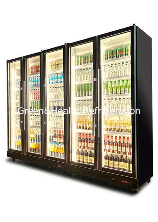 Màn hình 3 cửa Chai rượu bia Tủ lạnh tự động rã đông Không có hộp đèn
