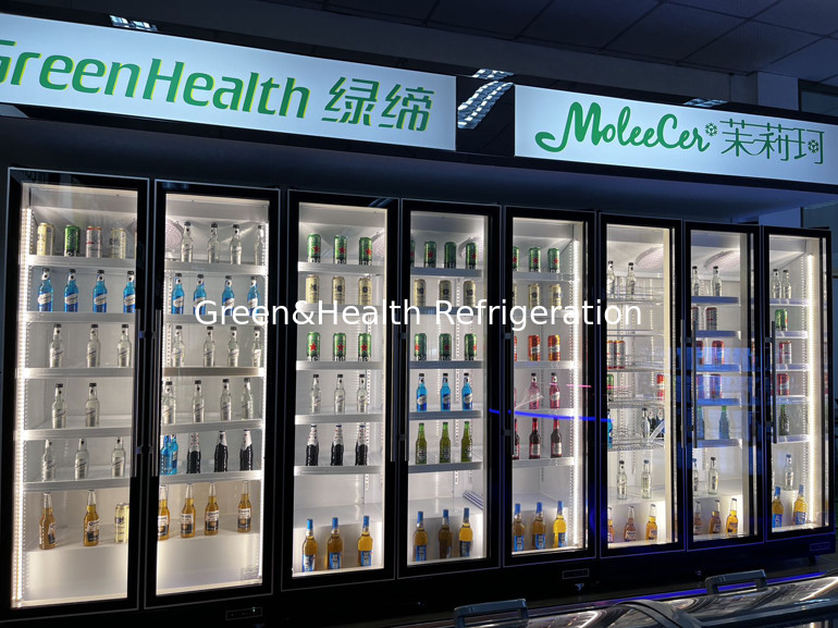 Không có hộp đèn đầu 740L CCC Tự động giải đông đồ uống và rượu vang làm mát tủ lạnh