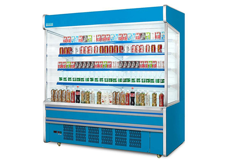 2.5m Plug In System 4 Layer Thương mại mở tủ lạnh cho hiển thị hàng hóa