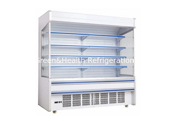 Máy lạnh mở đa tầng thương mại với kệ điều chỉnh làm mát động và đèn LED cho siêu thị