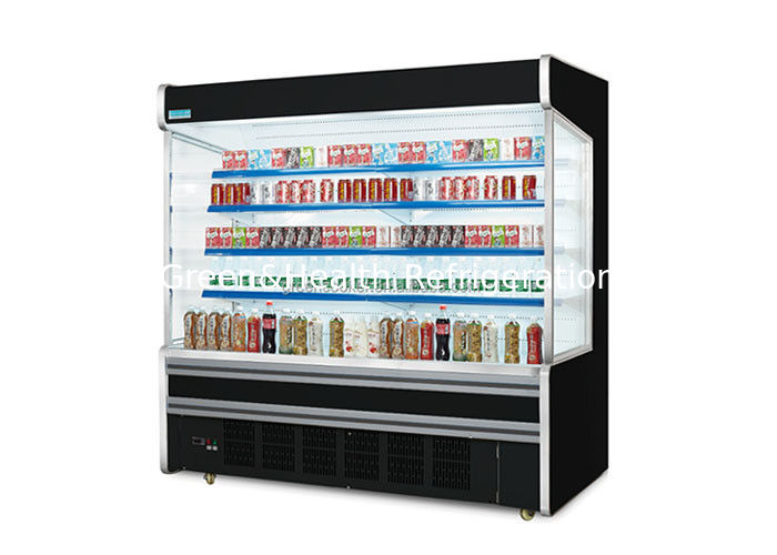 Máy lạnh mở đa tầng thương mại với kệ điều chỉnh làm mát động và đèn LED cho siêu thị
