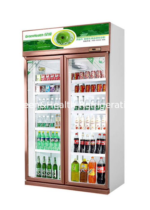 Cửa kính thẳng đứng tủ lạnh máy làm mát đồ uống thương mại Cho cửa hàng tiện lợi / Nhà hàng & quán cà phê