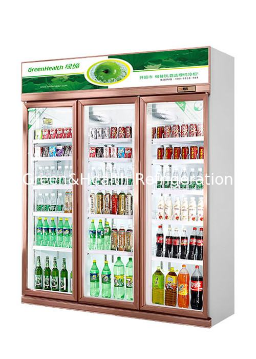Cửa kính thẳng đứng tủ lạnh máy làm mát đồ uống thương mại Cho cửa hàng tiện lợi / Nhà hàng & quán cà phê