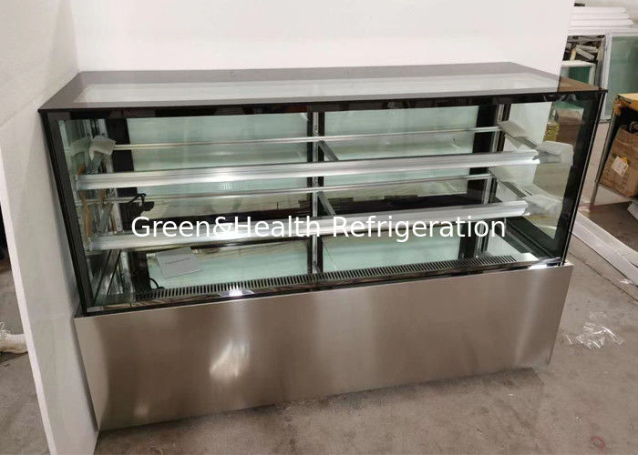 4 feet Square Glass Cake Display Chiller Patisserie Bakery Display Case