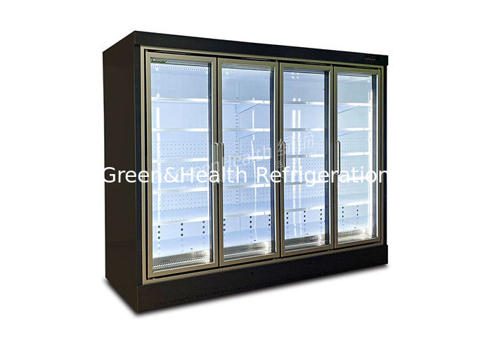 Máy làm mát đồ uống mở đa tầng cắm từ xa với chất làm lạnh R404A và rèm không khí kép cho 2 ~ 8 °C làm lạnh thương mại