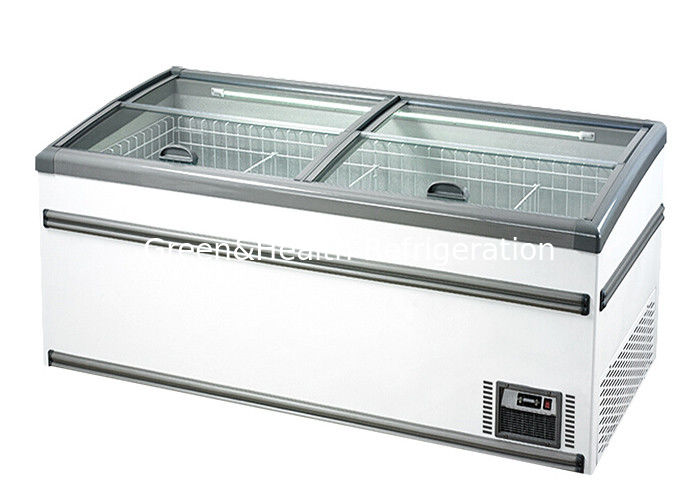 Tủ đông đảo thương mại dung tích 1040L tự động rã đông và chất làm lạnh R290 để trưng bày siêu thị