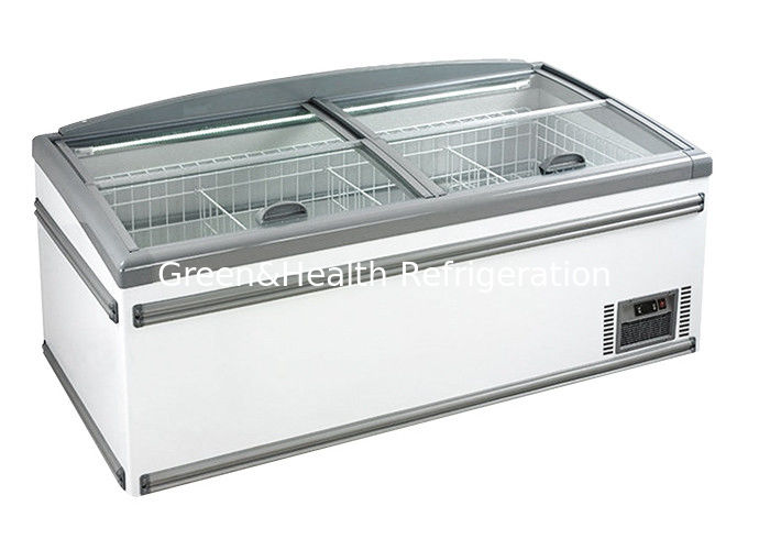 Tủ đông đảo thương mại dung tích 1040L tự động rã đông và chất làm lạnh R290 để trưng bày siêu thị