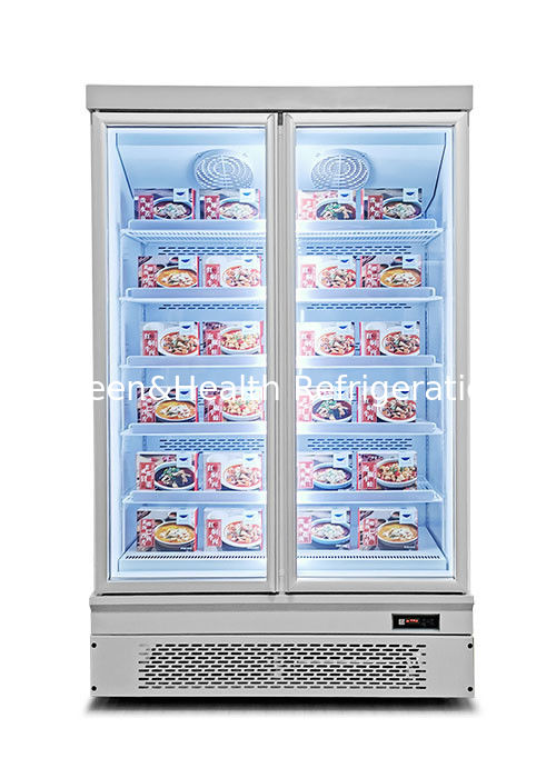 Tủ đông hiển thị thương mại với dung lượng 1000L tự động tan băng và làm mát quạt cho siêu thị