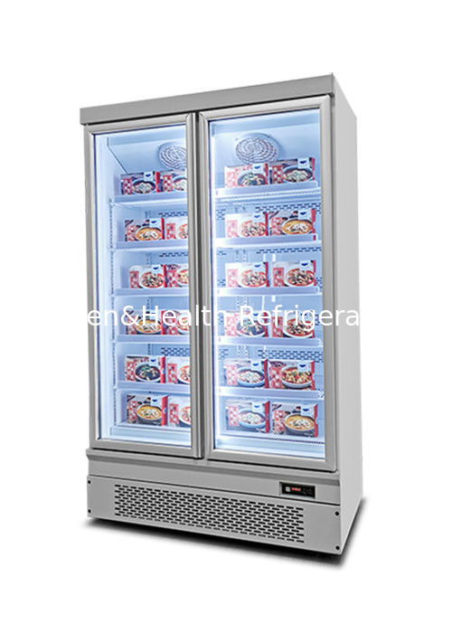 Tủ đông hiển thị thương mại với dung lượng 1000L tự động tan băng và làm mát quạt cho siêu thị