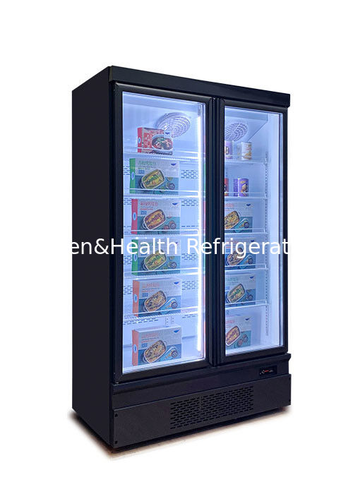 Tủ đông hiển thị thương mại với dung lượng 1000L tự động tan băng và làm mát quạt cho siêu thị
