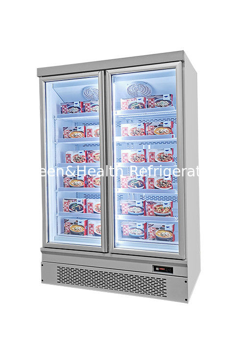 Tủ đông hiển thị thương mại với dung lượng 1000L tự động tan băng và làm mát quạt cho siêu thị