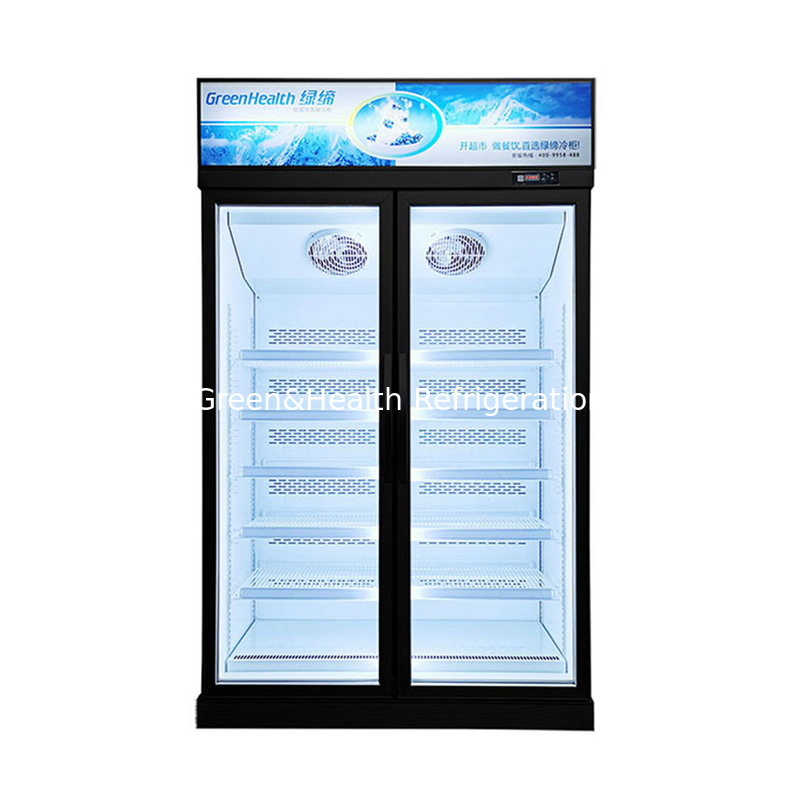 Hệ thống làm mát quạt 3 cửa cửa kính đứng đông lạnh với máy nén Wanbao