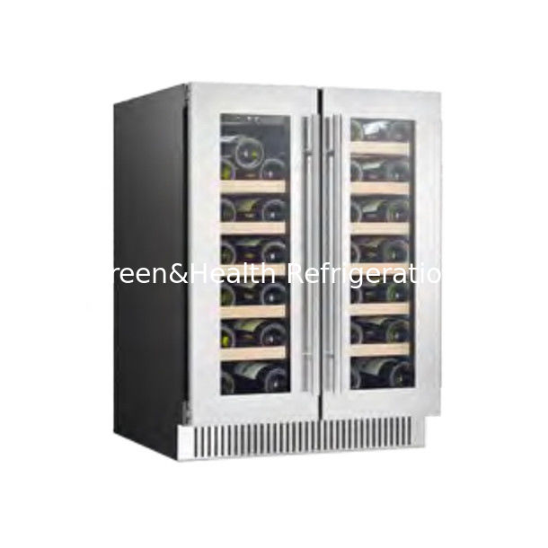 Chứng chỉ ETL Tiết kiệm không gian Khu vực kép Thủy thép không gỉ tủ lạnh để lưu trữ rượu bia