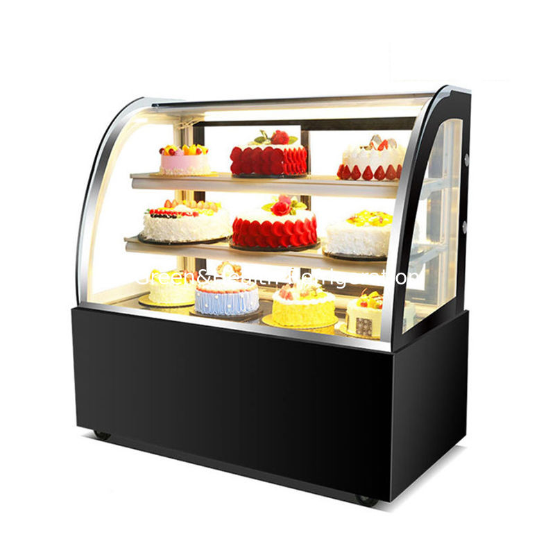 Đèn đèn LED tủ bánh nướng bánh hiển thị máy lạnh với bánh xe di chuyển dễ dàng