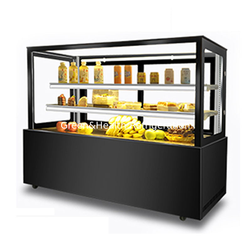 Đèn đèn LED tủ bánh nướng bánh hiển thị máy lạnh với bánh xe di chuyển dễ dàng
