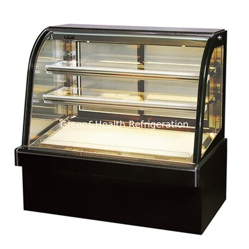Đèn đèn LED tủ bánh nướng bánh hiển thị máy lạnh với bánh xe di chuyển dễ dàng