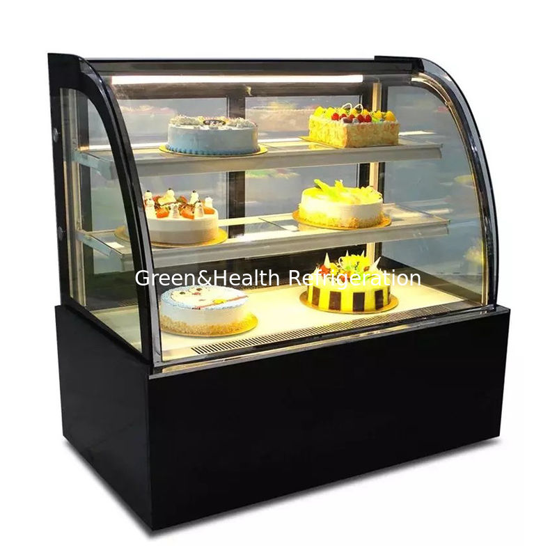 Đèn đèn LED tủ bánh nướng bánh hiển thị máy lạnh với bánh xe di chuyển dễ dàng
