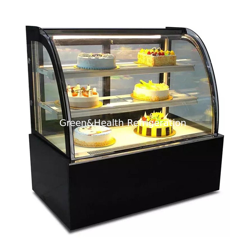 1.2m đến 2m Cake Display Glass Freezer Bakery Showcase Cho cửa hàng bánh mì