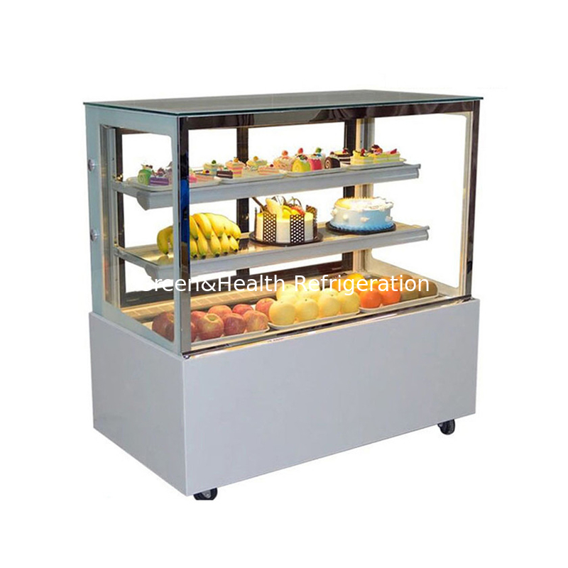 1.2m đến 2m Cake Display Glass Freezer Bakery Showcase Cho cửa hàng bánh mì
