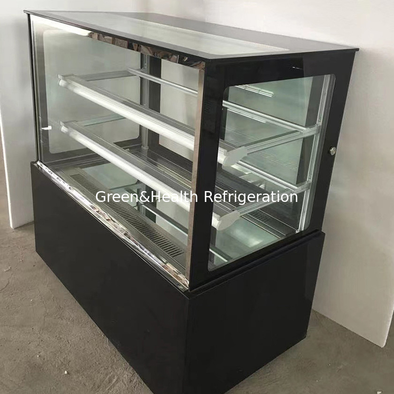 1.2m đến 2m Cake Display Glass Freezer Bakery Showcase Cho cửa hàng bánh mì