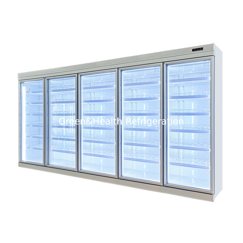 Màu trắng 3 4 5 cửa siêu thị Tủ đông hiển thị ẩm thực đông lạnh