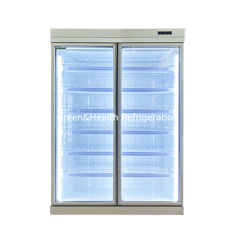 Màu trắng 3 4 5 cửa siêu thị Tủ đông hiển thị ẩm thực đông lạnh