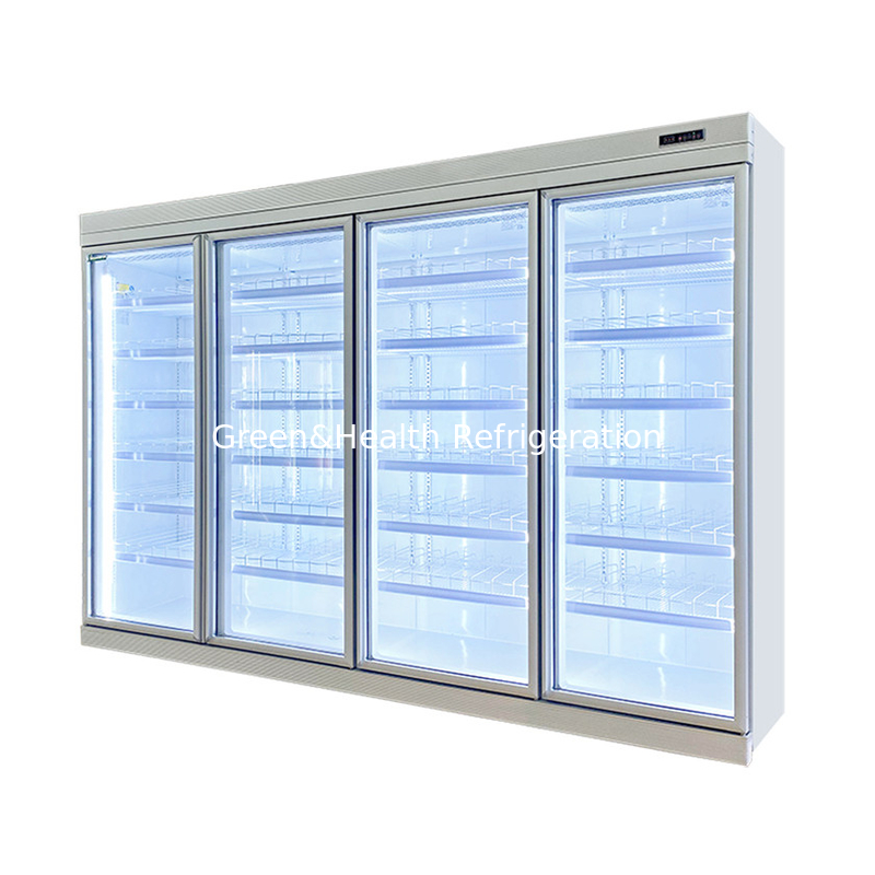 Màu trắng 3 4 5 cửa siêu thị Tủ đông hiển thị ẩm thực đông lạnh