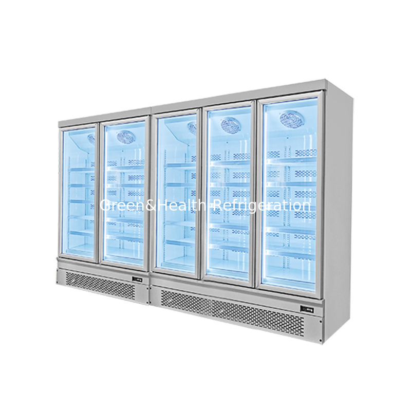 Fan làm mát nhiệt độ đơn cửa kính tủ lạnh với cửa tự động mùa xuân