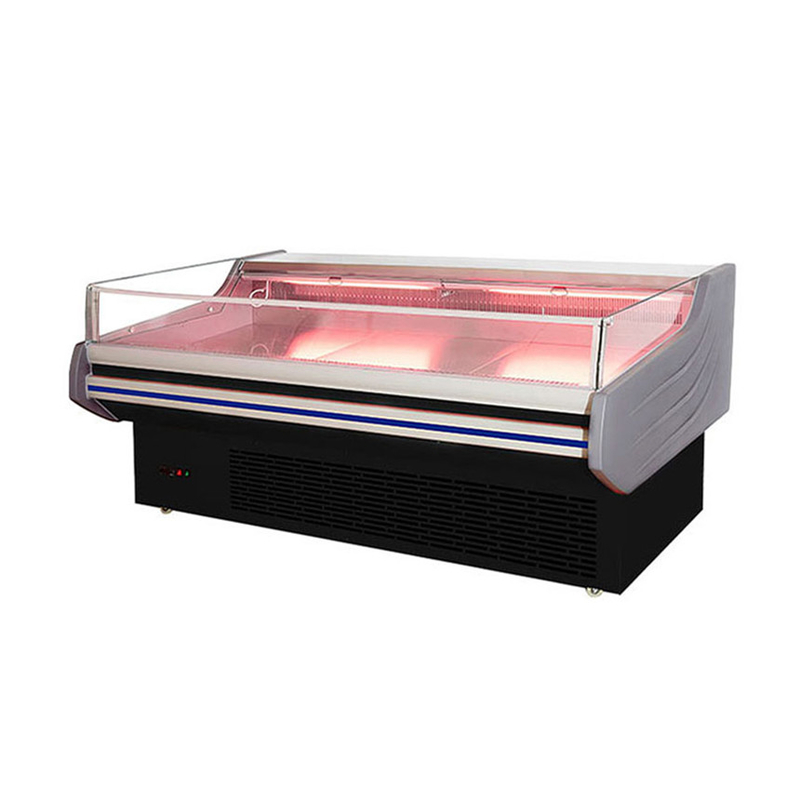 Đèn đèn LED ánh sáng thịt hiển thị Tủ đông thép không gỉ Nội thất tự động tan băng -2 ~ 8 C