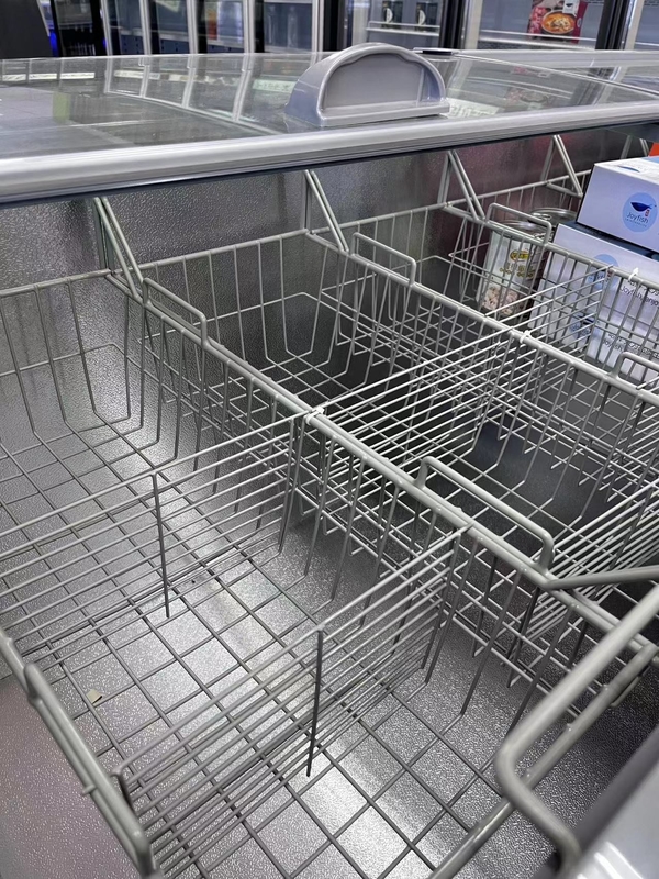 Màu trắng thương mại tủ lạnh hộp đông với cửa bên cho siêu thị