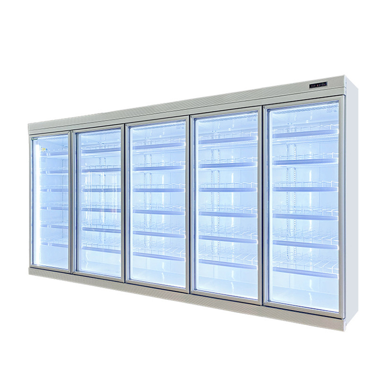 Tủ đông thẳng đứng không đông lạnh thương mại với bánh xe cửa 2/3/4/5 bao gồm