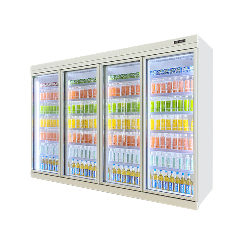 Chế độ điều chỉnh kệ cửa kính đồ uống mát cho siêu thị lạnh lưu trữ hiển thị
