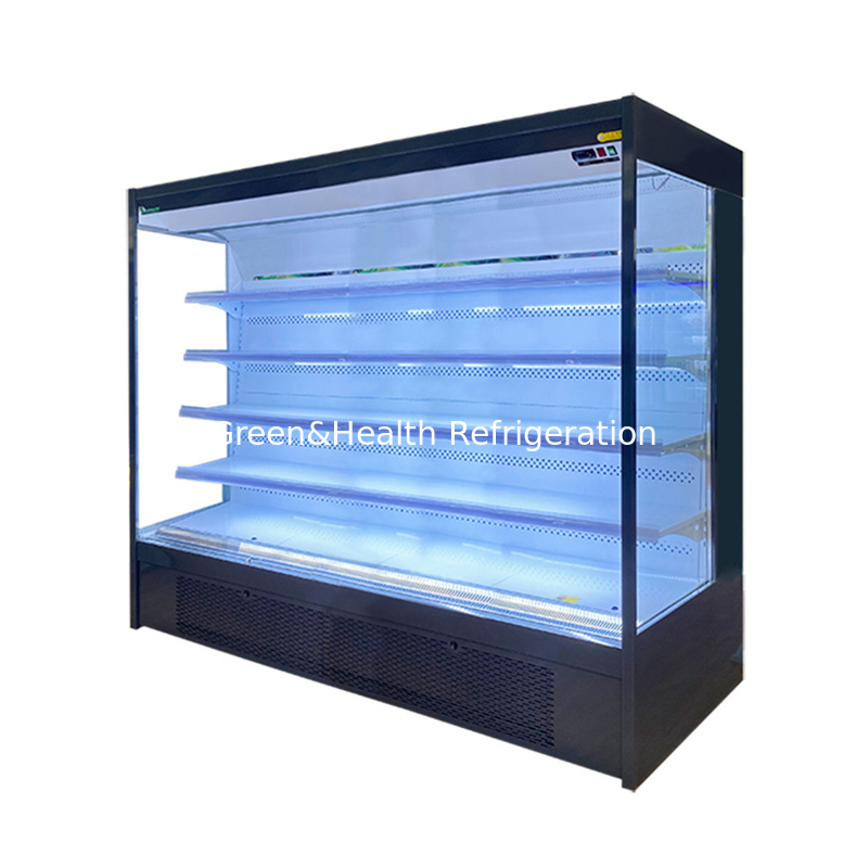 Mở màn hình tủ lạnh làm mát cho thực phẩm tươi và đồ uống hiển thị nhiệt độ 2-8C