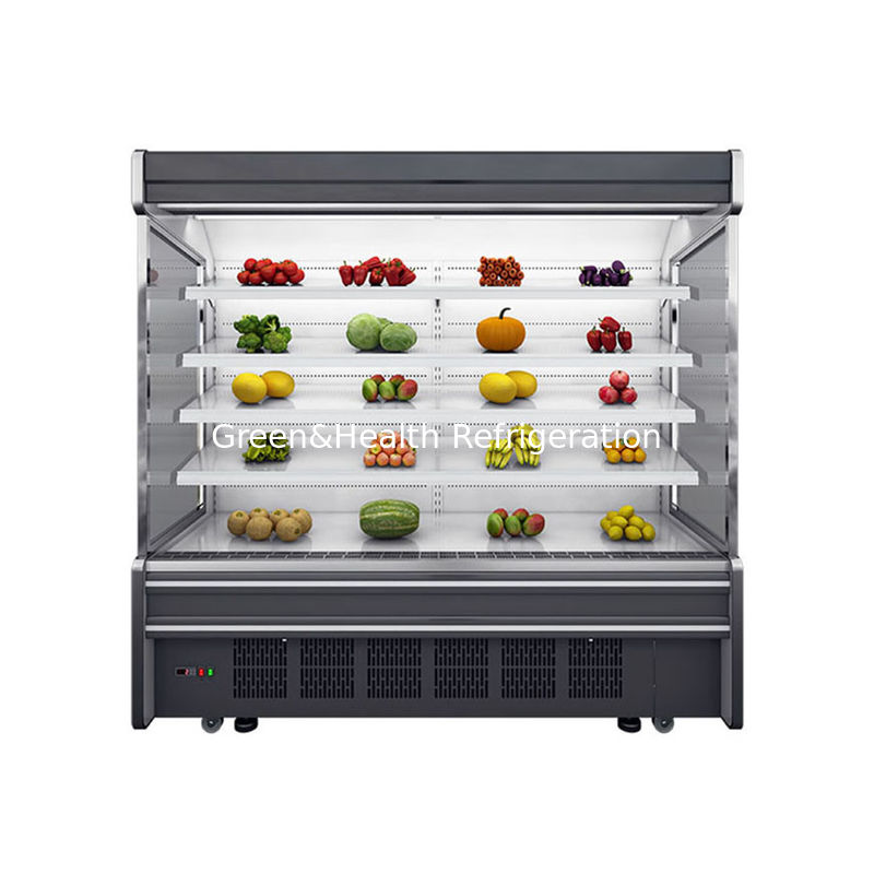 Máy lạnh mở đa tầng thương mại với 4 kệ 5 không gian hiển thị Đèn LED và chất làm lạnh R22