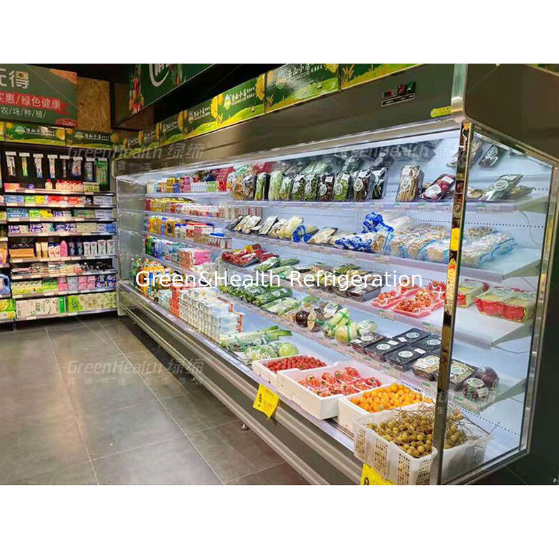 Máy lạnh mở đa tầng thương mại với 4 kệ 5 không gian hiển thị Đèn LED và chất làm lạnh R22
