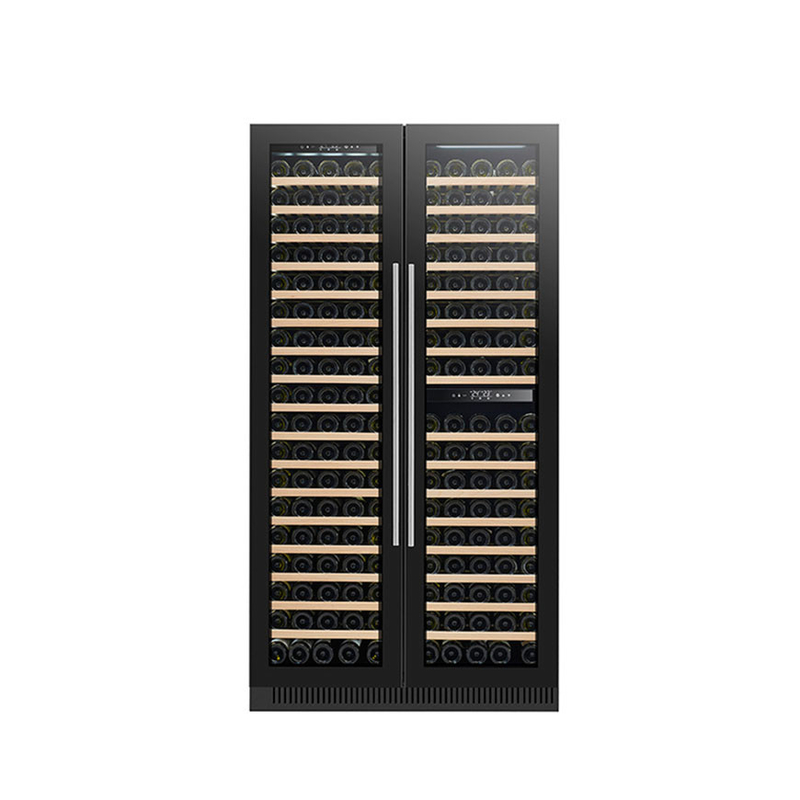 185 chai Wine Display Cooler khu vực kép cửa kính điện mô hình LD-185D